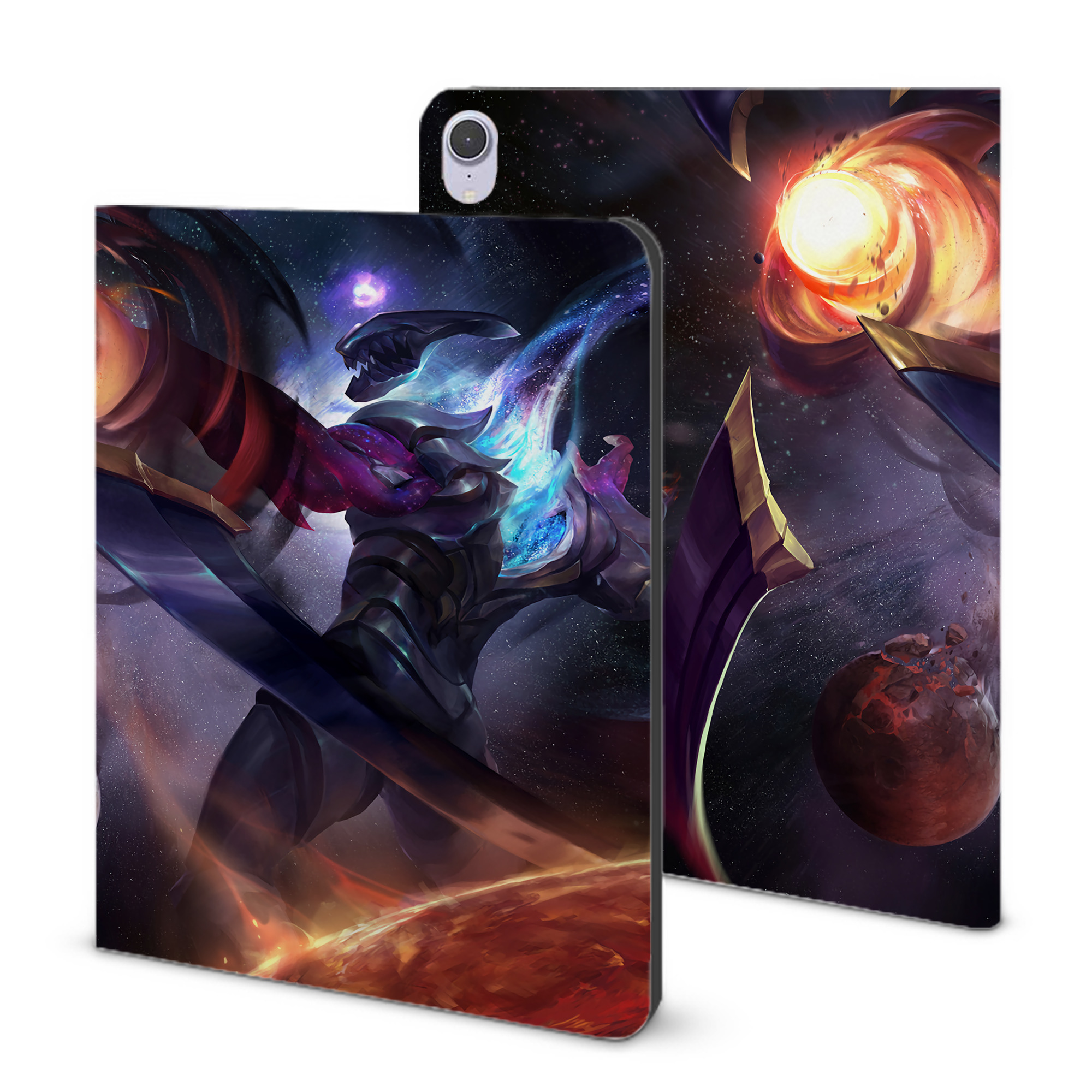 （画像用） リーグ・オブ・レジェンド League of Legends LOL IPad ケース ブック型 PUレザー TPU 耐衝撃 軽量 薄型 ペン収納なし 全面保護 IPad 各モデル対応